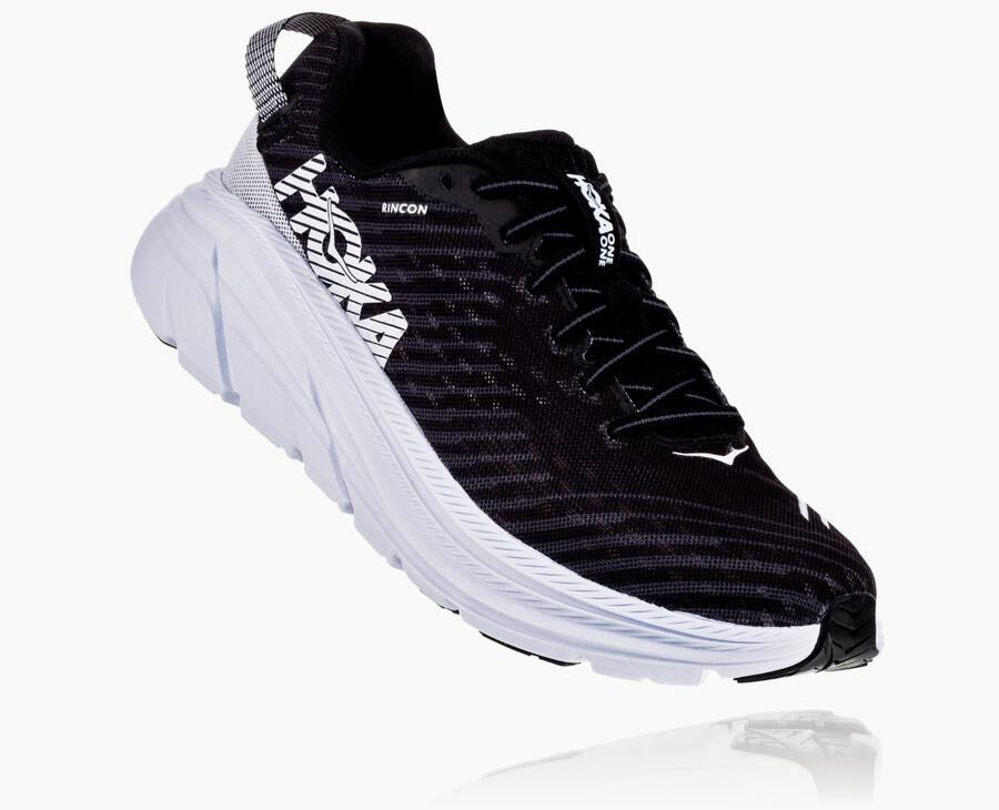 Hoka One One Rincon Löparskor Herr - Svarta/Vita - FOKME-2978